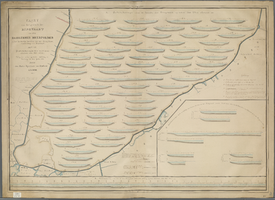 A-0351 Kaart van het gedeelte der Ringvaart om den Haarlemmer Meerpolder in het Leidsche kwartier van he..., 1853
